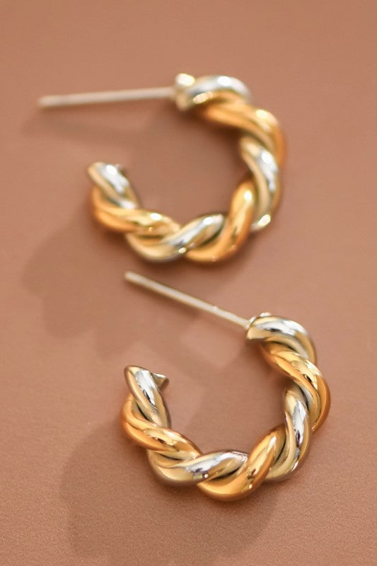 Multi Twist Stainless Steel Earrings