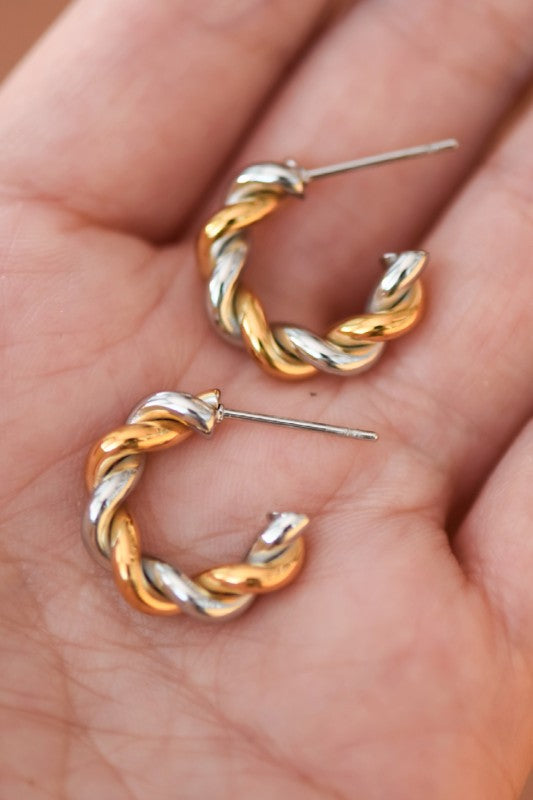 Multi Twist Stainless Steel Earrings