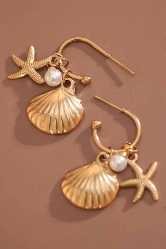 Seashell Stainless Steel Earrings
