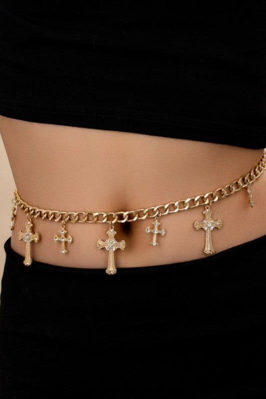 Metal Cross Waist BodyChain