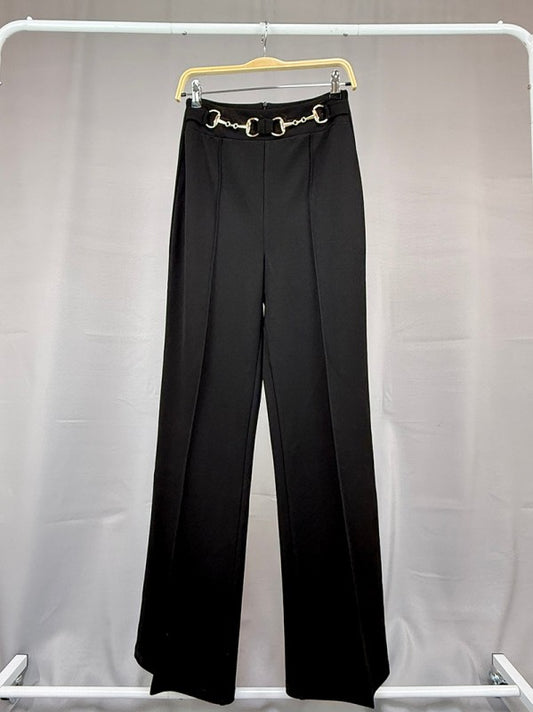 Solid Pendant Frontwide Pants