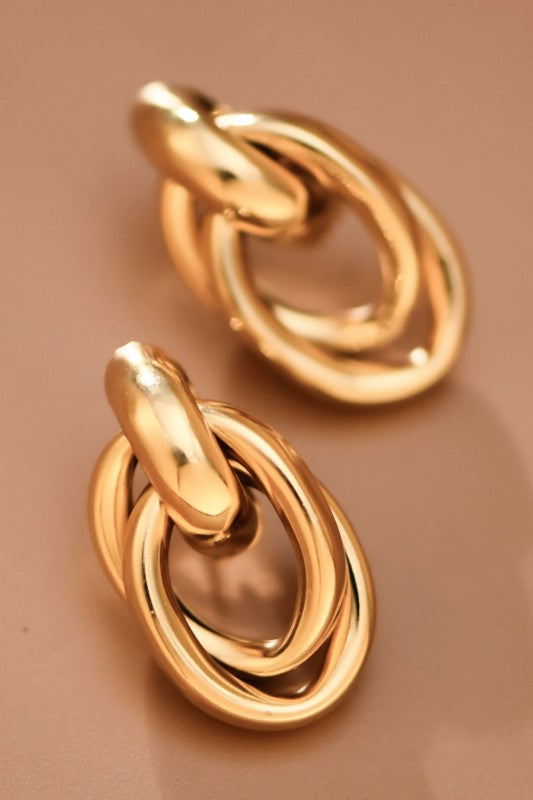 Gold Twist Earrings