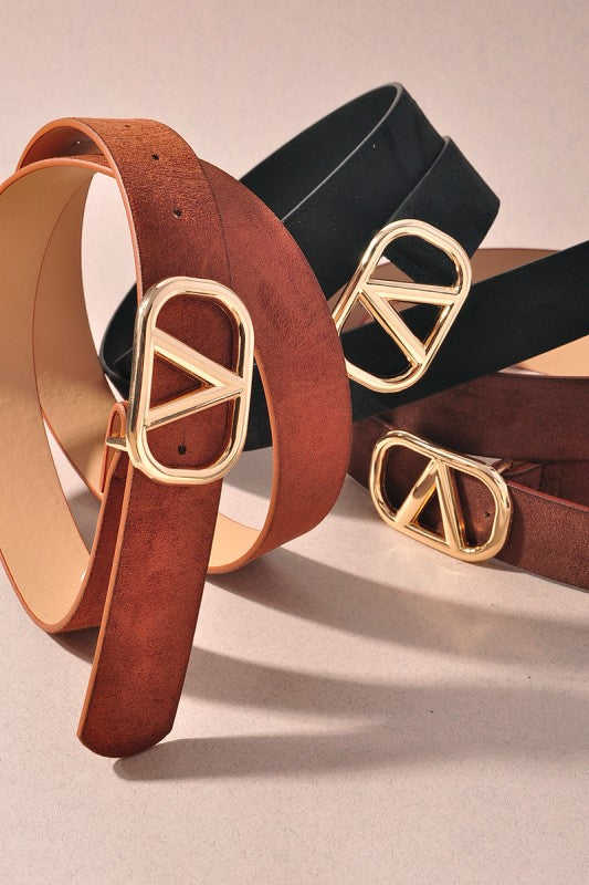 Minimalist Chic Unique Buckle Belt