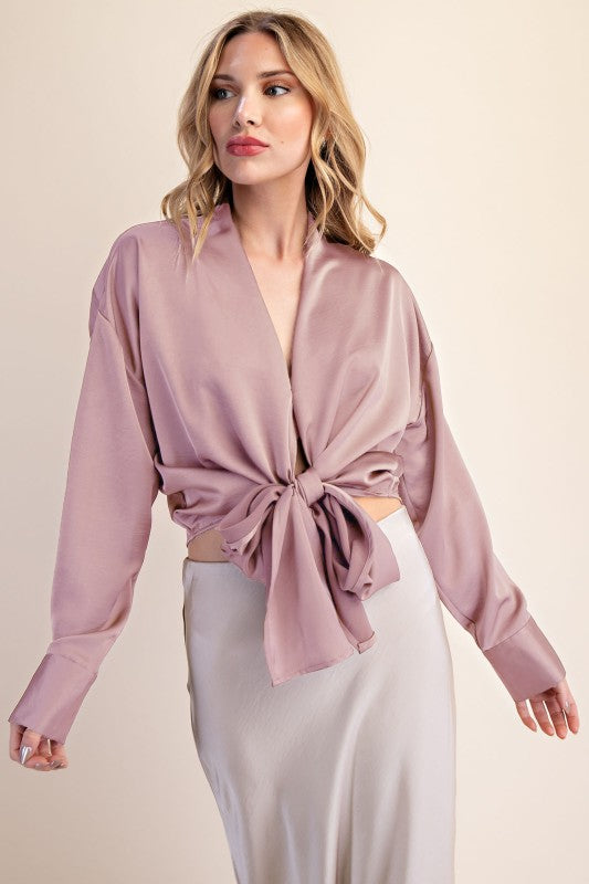2-way Tie Front Or Back Crop Top