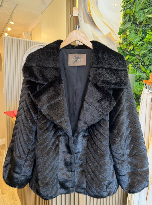 Black Elochka Fur Jacket