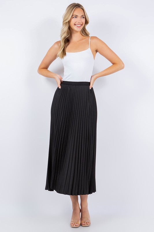 Pleated Long Skirt