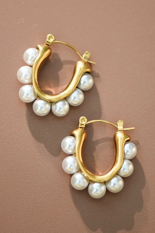 Gold Waterproof Stainless Steel Earrings