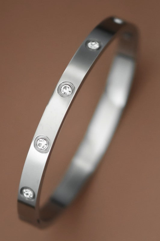 Silver Stainless Steel Bangle