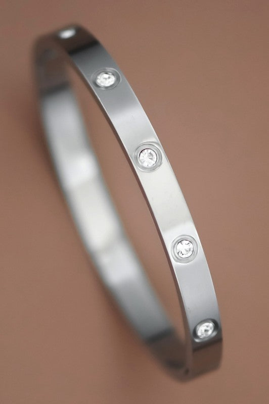 Silver Stainless Steel Bangle