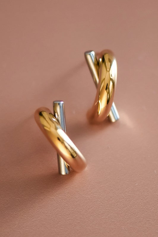 Duo-tone Post Earrings