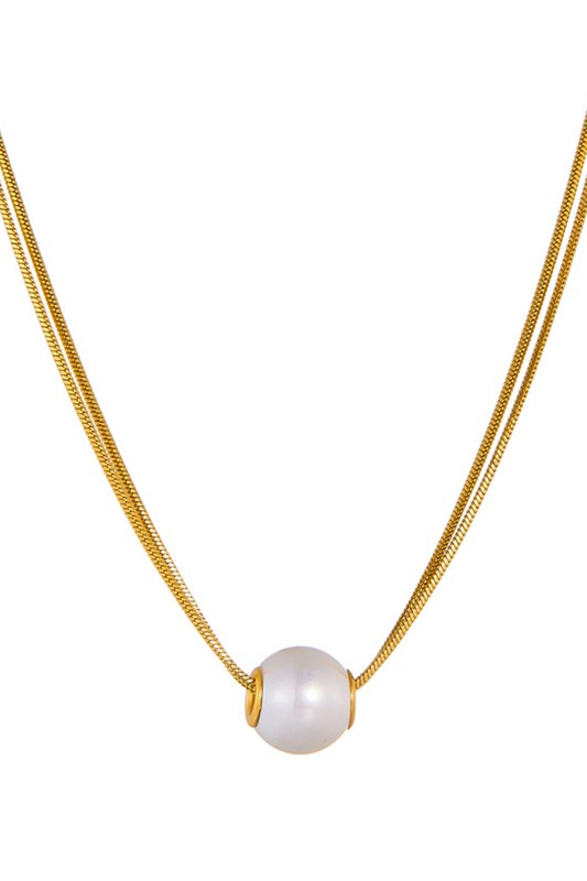 Stainless Steel Pearl Necklace