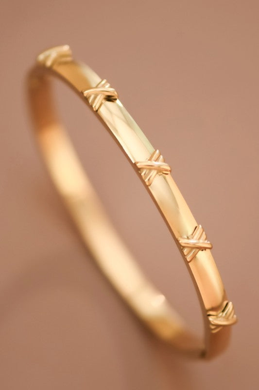 Cross Gold Stainless Steel Bracelet
