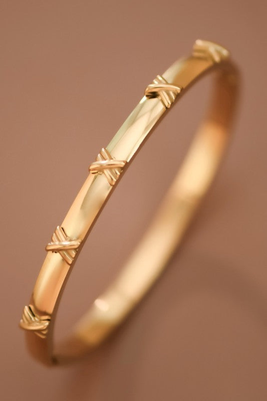 Cross Gold Stainless Steel Bracelet