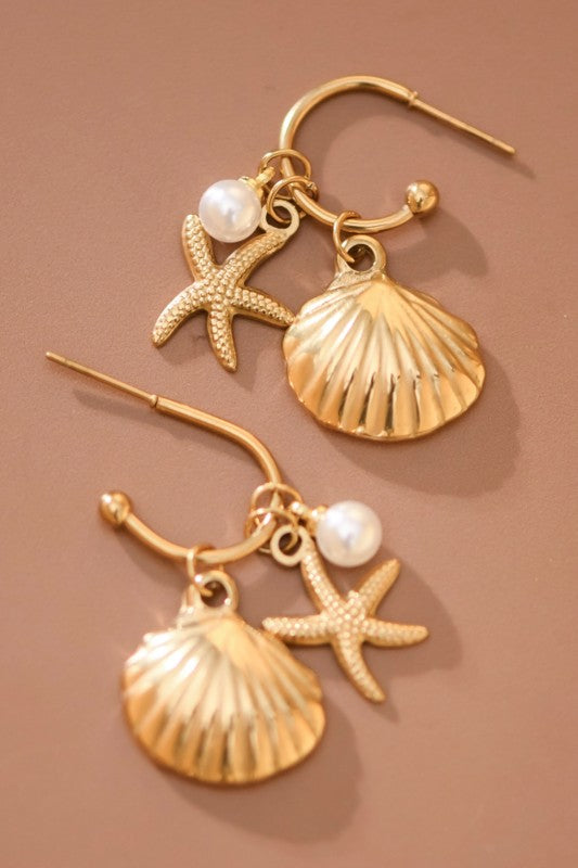 Seashell Stainless Steel Earrings