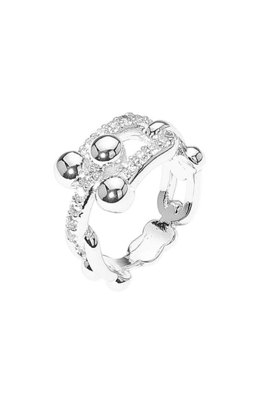 Cz Stone Paved Hardware Ring