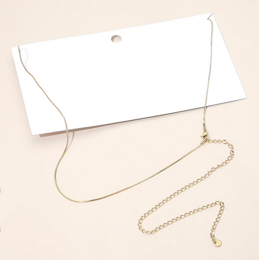 Stainless Steel 14K Gold Dipped Minimalist Dainty Snake Chain Waist Chain Belt